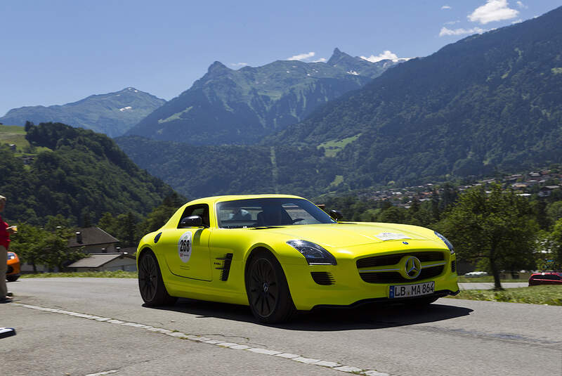 Silvretta E-Auto 2010, Elektroauto, E-Auto, Mercedes SLS AMG E-Cell, Start