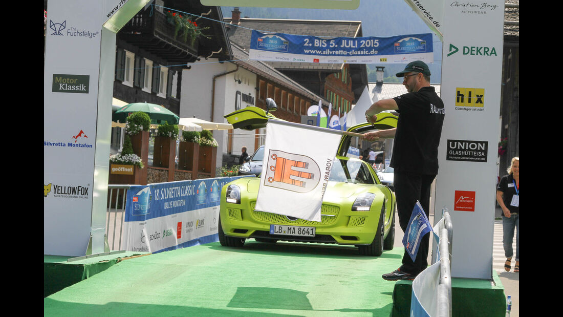 Silvretta E-Auto 2015, Start und Mittagspause Tag 2