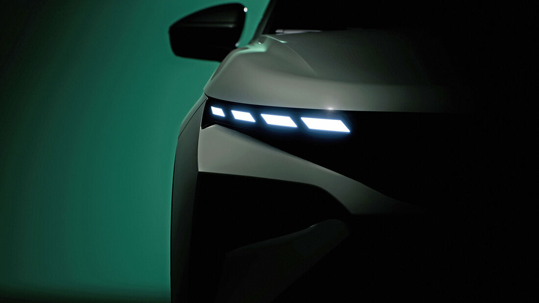 Skoda Elroq Teaser Scheinwerfer