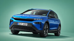 Skoda Elroq blau Sportsline Front