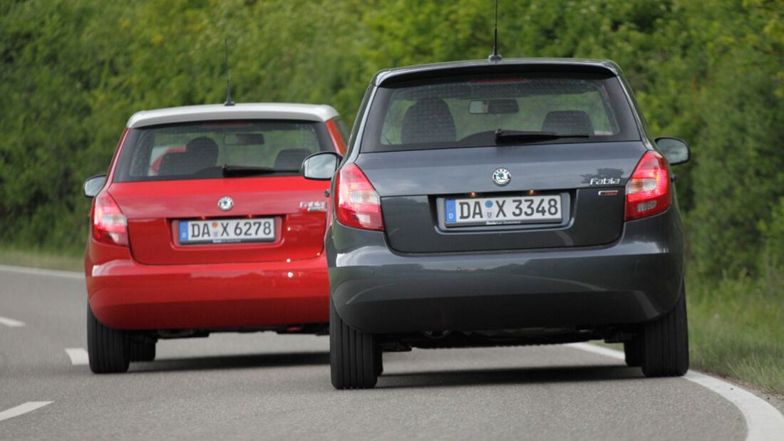 Skoda Fabia 1.2 TSI, Skoda Fabia 1.6 TDI, Heckansicht