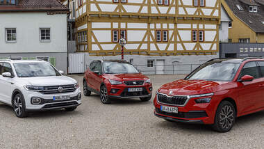 Skoda Kamiq 1.0 TSI, VW T-Cross 1.0 TSI, Seat Arona 1.0 TSI, Exterieur