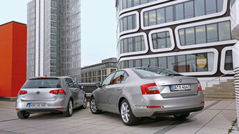 Skoda Octavia, VW Golf, Heckansicht