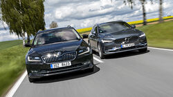 Skoda Superb Combi 2.0 TDI 4x4, Volvo V90 D3 AWD, Exteriuer, Teaser