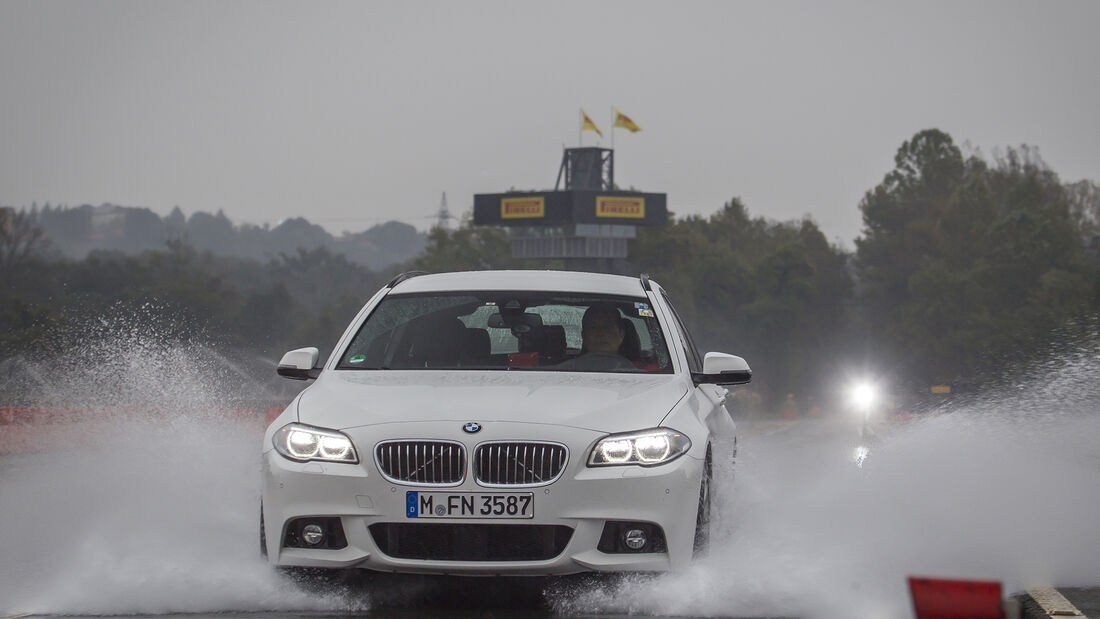 Sommerreifen-Test 2017, Nässe Fahrversuch, BMW 5er Touring