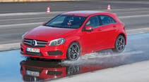 Sommerreifen-Test, Mercedes A 250, Nässe, Bremsen