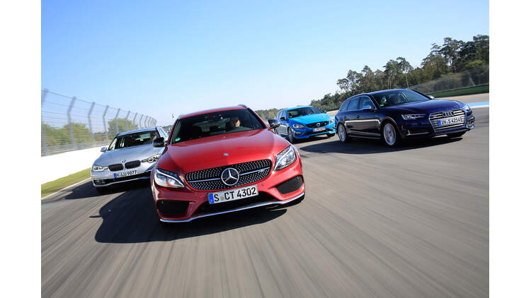 Audi Bmw Mercedes Und Volvo Im Test Kompromiss Aus Kombi Und Sport Auto Motor Und Sport