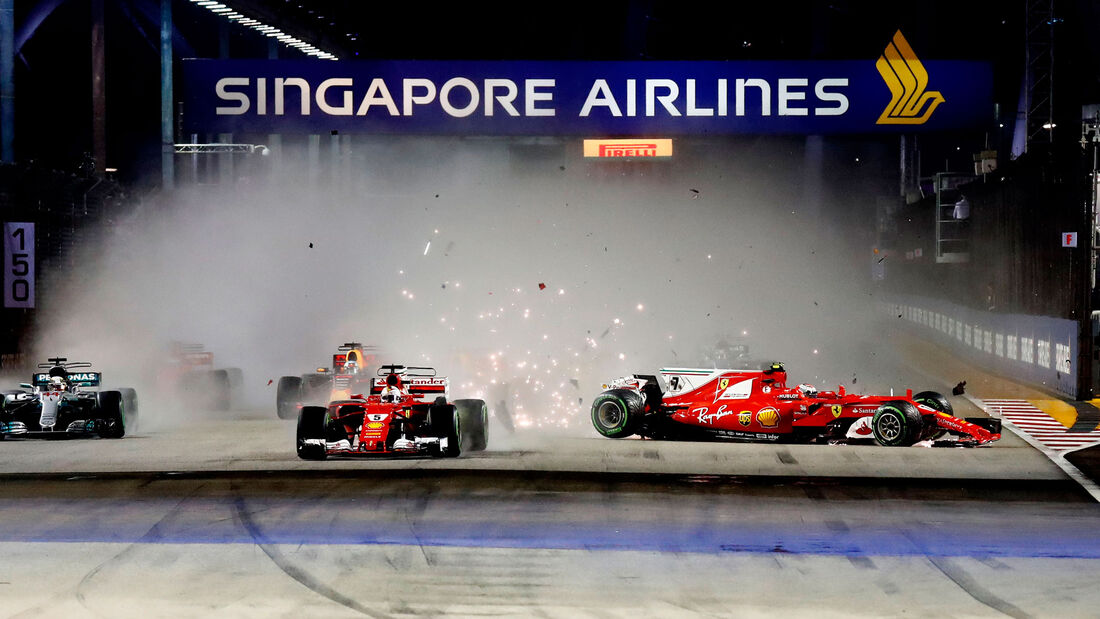 Start - GP Singapur 2017 - Vettel - Verstappen - Räikkönen