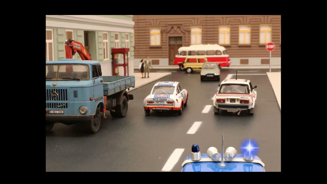 Stop-Motion, Animationsfilm, Ost-Klassiker, Skoda 130 RS, Lada VFTS, Modellautos