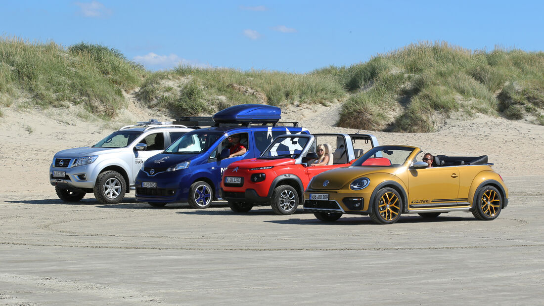 Strandautos, Strand, Impression