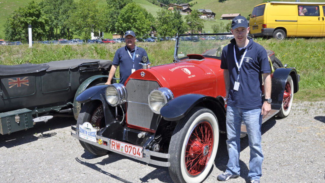 Stutz Bearcat bei der Silvretta Classic 2010 - Hannes Steim und Adolf Heitzmann