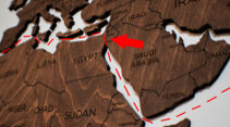 Suezkanal Weltkarte Handelsroute