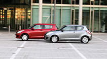 Suzuki Swift, Seitenansicht, Zweitürer, Viertürer