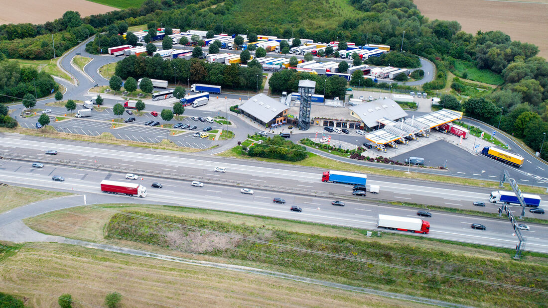 Tankstelle Autobahn Rastplatz