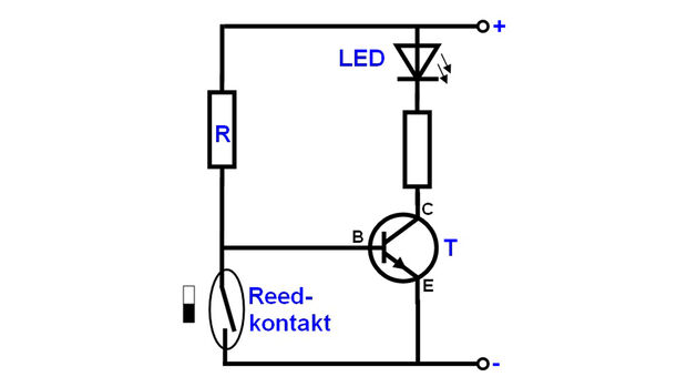 Transistor als Schalter mit zwei spannungsquellen