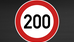 Tempo 200  Geschwindigkeitsbegrenzung