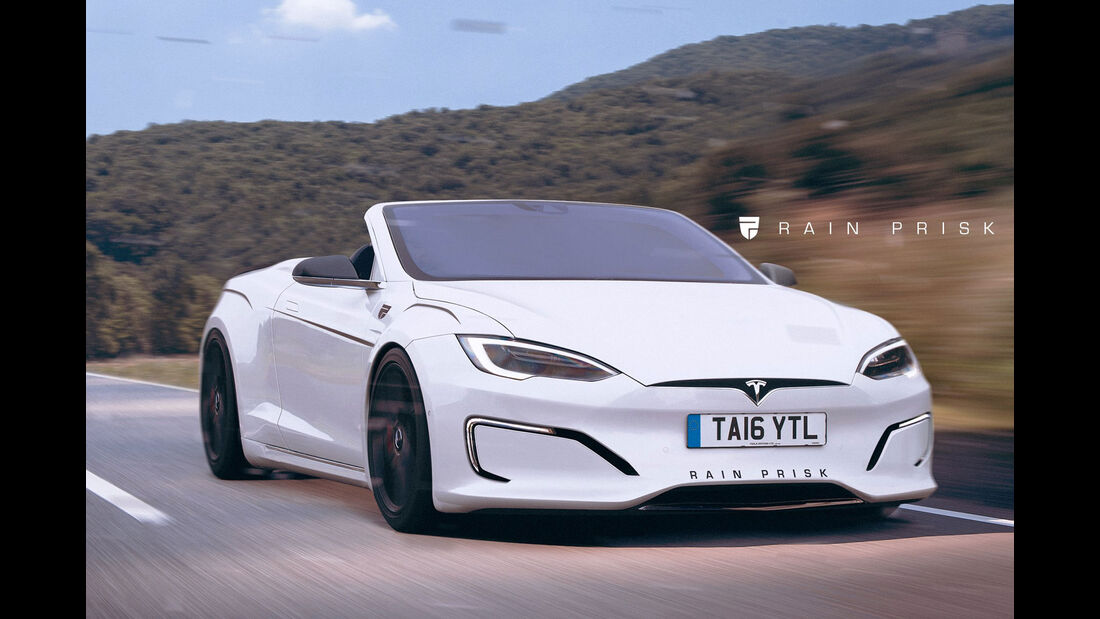 Tesla Cabrio - Fantasie-Auto