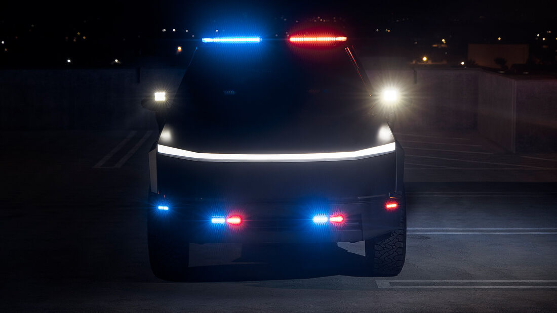 Tesla Cybertruck Polizeiauto Up.Fit Unplugged Performance