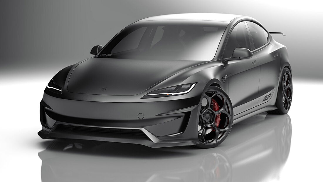 Tesla Model 3 Performance mit Carbon-Bodykit von Unplugged Performance