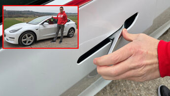Tesla Model 3 Vor-Facelift Türgriffe außen Teaserbild