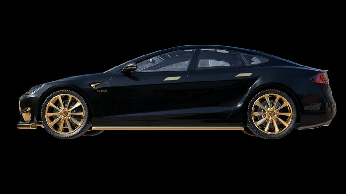 Tesla Model S Gold Caviar Excellence 24K