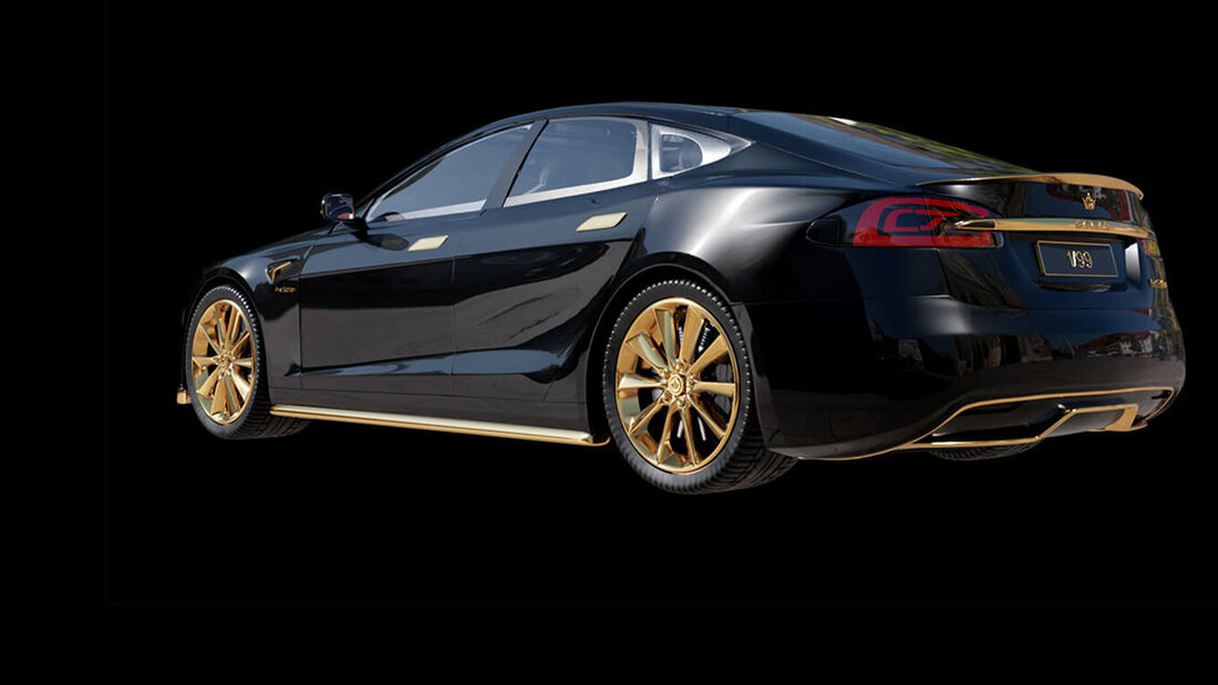 Tesla Model S Gold Caviar Excellence 24K