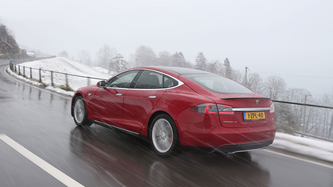 Tesla Model S P85D, Heckansicht