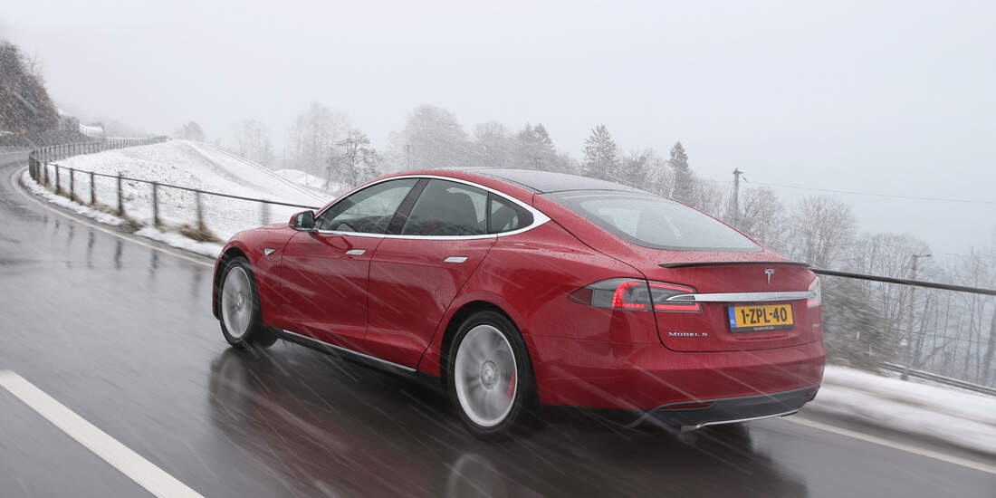 Tesla Model S P85D, Heckansicht