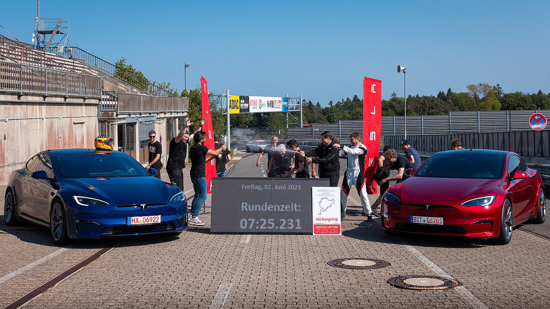 Tesla Model S Plaid Track Pack Rekord Nürburgring-Nordschleife