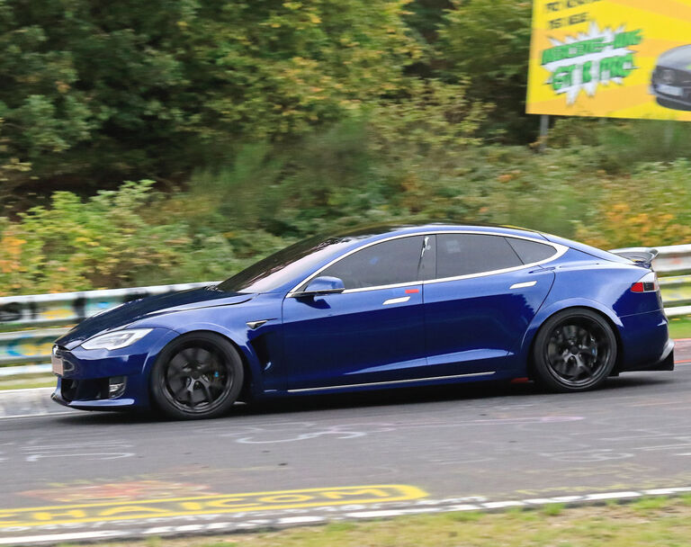 Tesla Model S Plaid Spied Testing On The Nurburgring