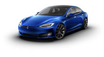 Tesla Model S mit chromglänzenden Applikationen
