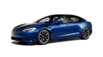 Tesla Model S mit schwarzen Applikationen