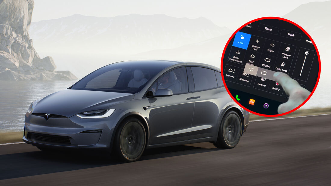 Tesla Model X Bildschirm dreht