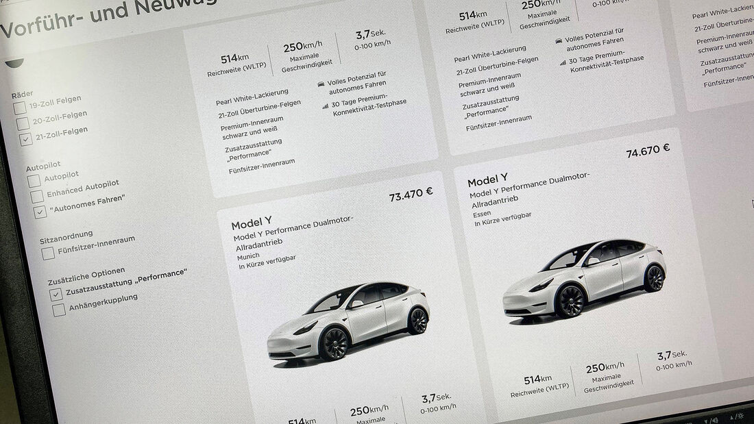 Tesla Model Y: Preise erneut um 2.400 Euro gesenkt