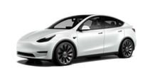 Tesla Model Y mit schwarzen Applikationen