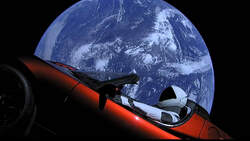 Tesla Roadster Space X Weltall Screenshot