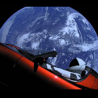 Tesla Roadster Space X Weltall Screenshot