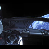 Tesla Roadster Space X Weltall Screenshot