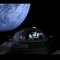 Tesla Roadster Space X Weltall Screenshot