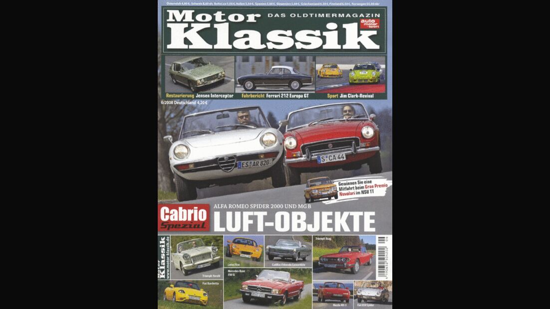 Titel Motor Klassik, Heft 06/2008