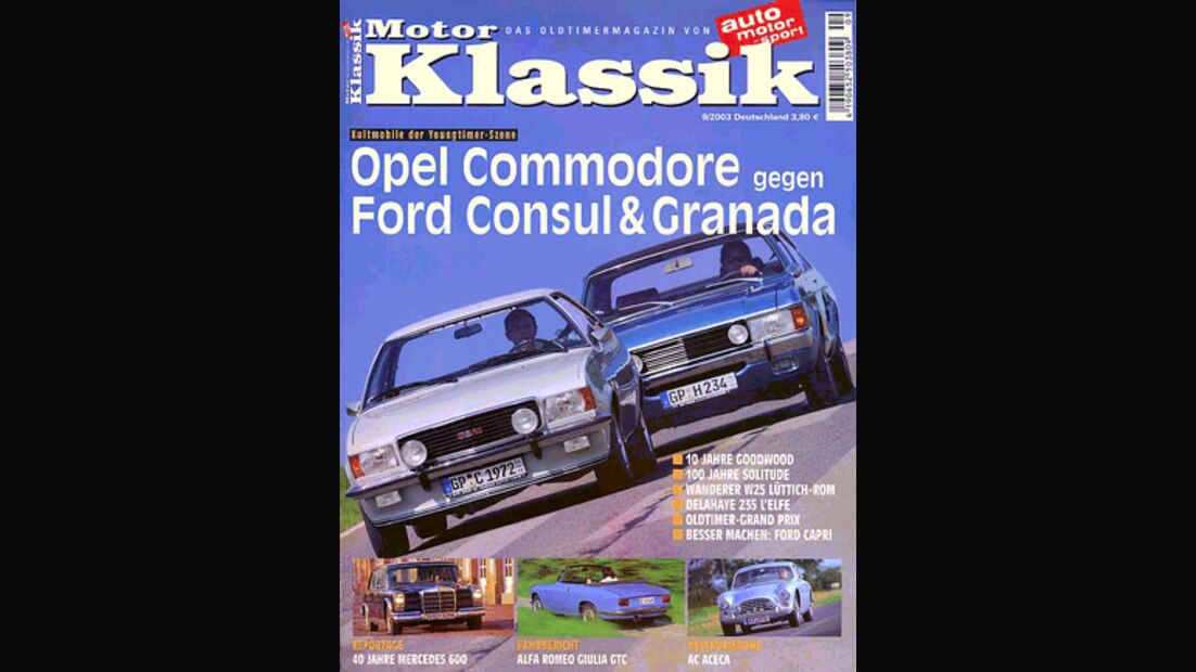 Titel Motor Klassik, Heft 09/2003