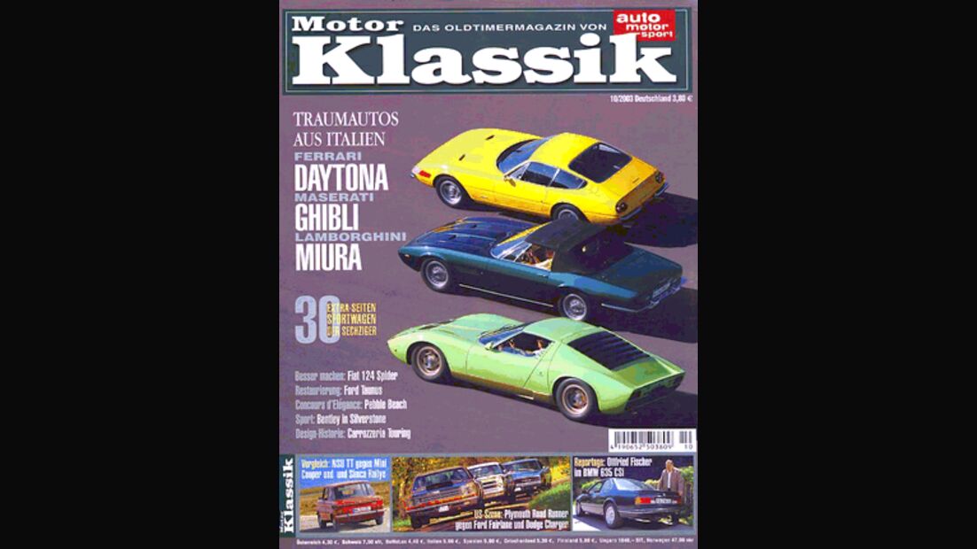 Titel Motor Klassik, Heft 10/2003