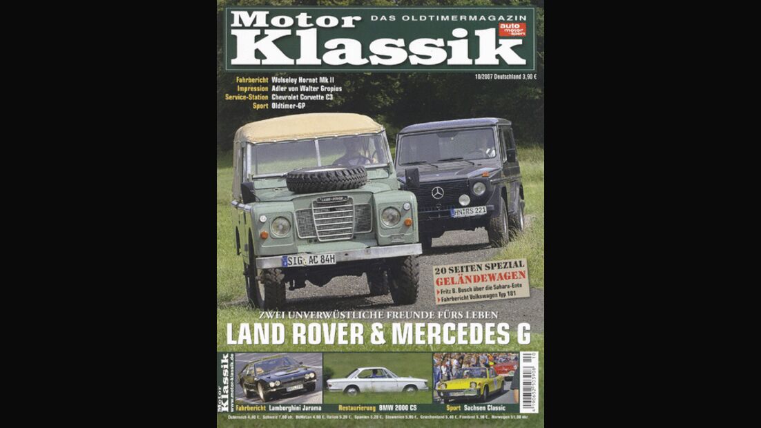 Titel Motor Klassik, Heft 10/2007