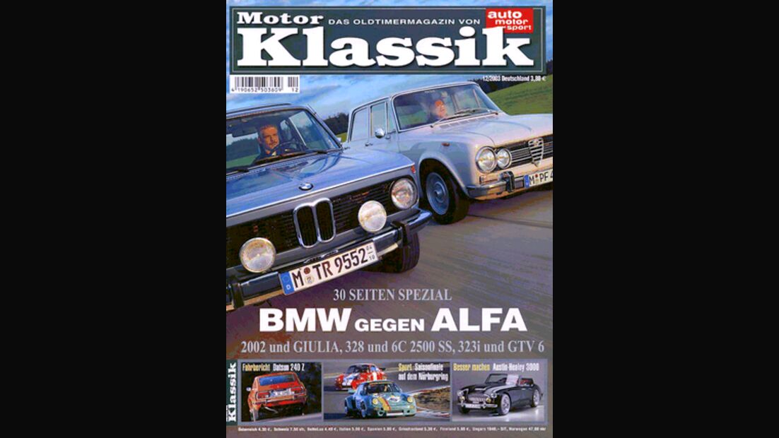 Titel Motor Klassik, Heft 12/2003