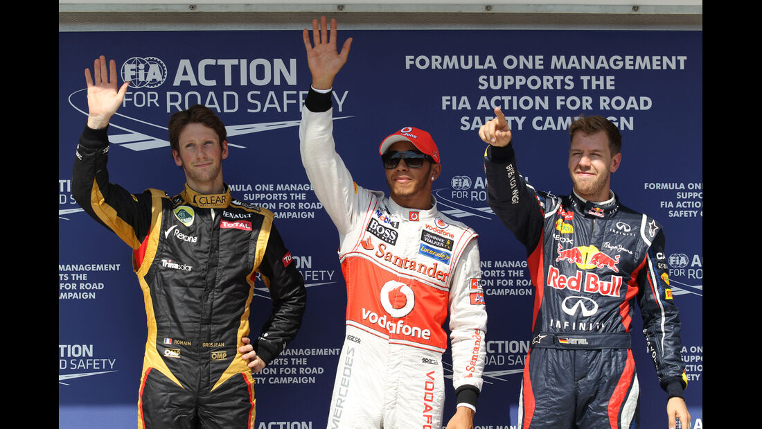 Top 3 Qualifying - Formel 1 - GP Ungarn - Budapest - 28. Juli 2012