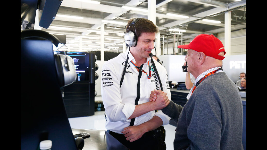 Toto Wolff - Niki Lauda - GP England - Silverstone - Qualifying - Samstag - 4.7.2015