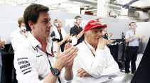 Toto Wolff & Niki Lauda - Mercedes - Formel 1 - GP Bahrain - 18. April 2015