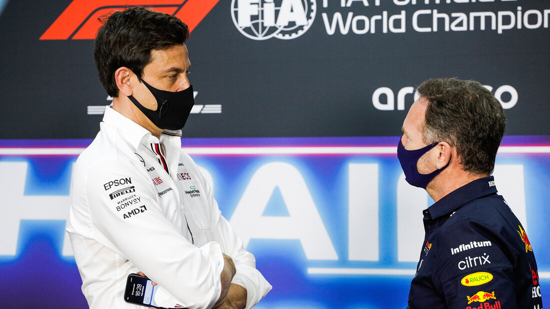 Toto Wolff und Christian Horner - GP Bahrain 2021