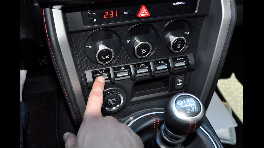 Toyota GT 86, Klimaanlage, Kippschalter