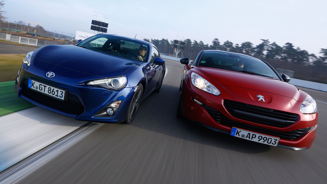 Toyota GT86, Peugeot RCZ 1.6 200 THP, Frontansicht